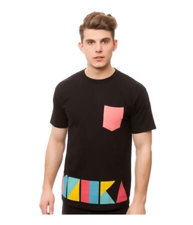 Mishka Mens The Cyrillic Mosaic Pocket Graphic T-Shirt - 2XL