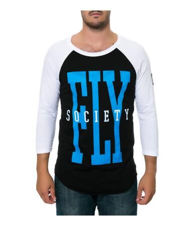 Fly Society Mens The 3Rd Base Raglan Graphic T-Shirt - 2XL
