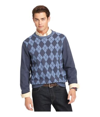 Izod Mens Textured Argyle Pullover Sweater - XL