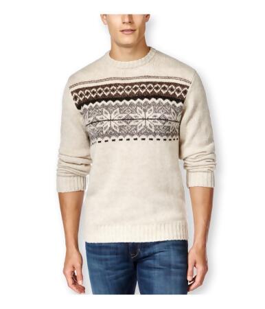 Tricots St Raphael Mens Snowflake Intarsia Pullover Sweater - L