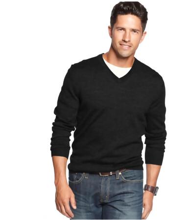 Club Room Mens Merino Wool V- Neck Pullover Sweater - S