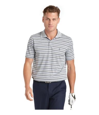 Izod Mens High Speed Feeder Striped Rugby Polo Shirt - S