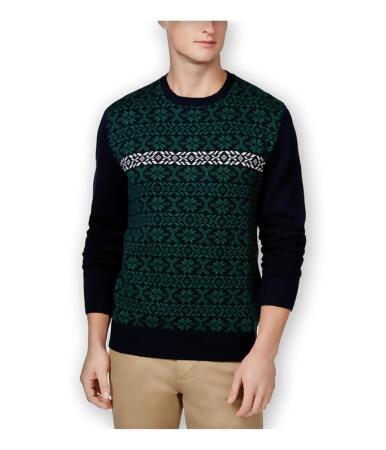 Weatherproof Mens Vintage Snowflake Shawl Sweater - L