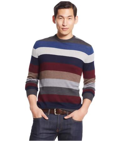 Club Room Mens Wool Multi-Striped Pullover Sweater - XL