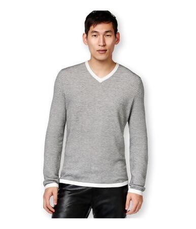 I-n-c Mens Zirconia Tonal Stripe Pullover Sweater - S