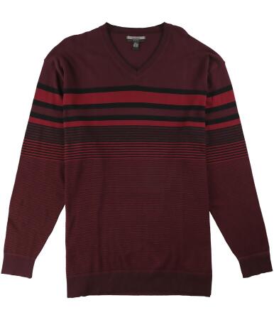 Alfani Mens Bold Pop Striped V Neck Pullover Sweater - Big 3X