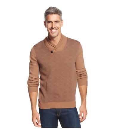 Geoffrey Beene Mens Diamond-Print Pullover Sweater - XL
