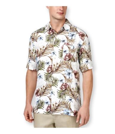 Tasso Elba Mens Festive Floral Button Up Shirt - XL