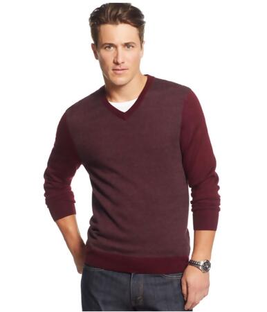 Club Room Mens Merino Wool Herringbone Jacquard Pullover Sweater - Big 4X