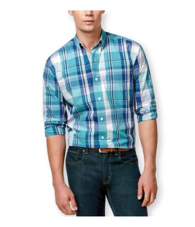 Club Room Mens Courtenay Plaid Button Up Shirt - LT