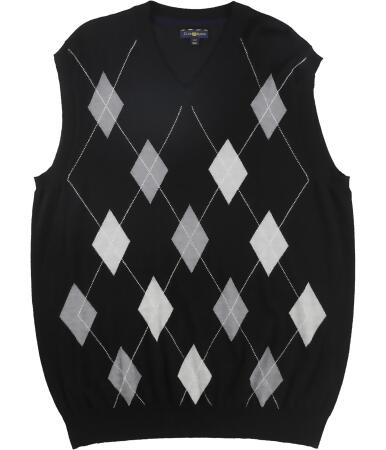 Club Room Mens Merino Wool Argyle Sweater Vest - XLT