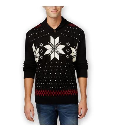 Weatherproof Mens Vintage Fair Isle Button Shawl Sweater - L