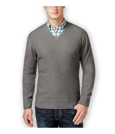Club Room Mens Diamond Knit V-Neck Pullover Sweater - S