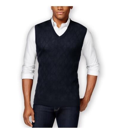 Club Room Mens Merino Textured Argyle Sweater Vest - LT