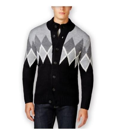 Club Room Mens Marled Diamond Mock-Neck Pullover Sweater - LT