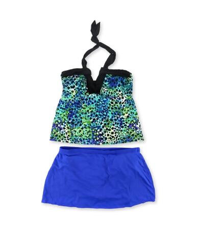 Island Escape Womens It's A Wrap Skirt 2 Piece Tankini - 14