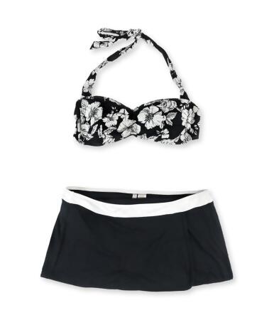 Anne Cole Womens Floral Halter Skirt 2 Piece Bikini - XL