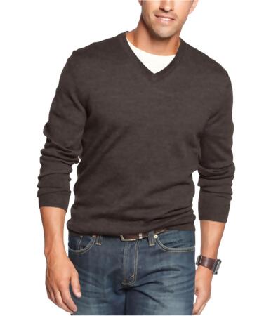 Club Room Mens Merino-Wool V-Neck Pullover Sweater - S