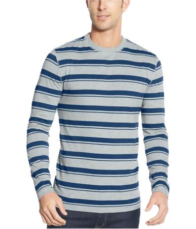 Club Room Mens Striped Ls Graphic T-Shirt - M