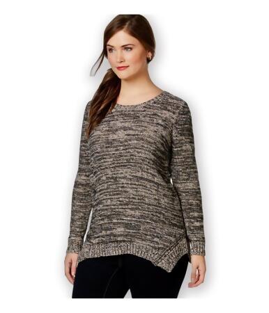 Style Co. Womens Asymmetrical Hem Metallic Knit Sweater - 3X