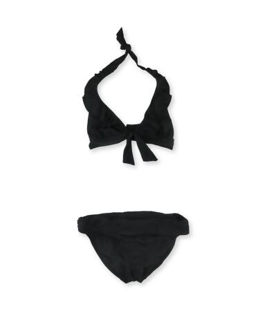 Kenneth Cole Womens Ruffle Fold Over Waist 2 Piece Bikini - S
