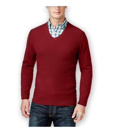 Club Room Mens Diamond-Knit V Neck Pullover Sweater - 3XL