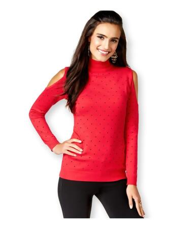 Thalia Sodi Womens Studded Cold Shoulder Pullover Sweater - XL