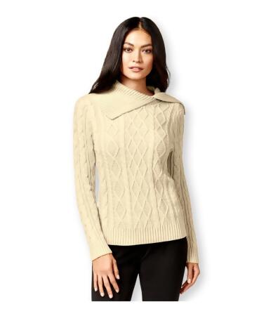 Jeanne Pierre Womens Asymmetrical-Collar Pullover Sweater - XL