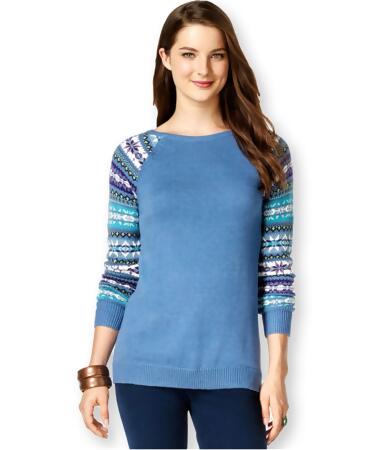 American Living Womens Fair-Isle Sleeves Pullover Sweater - 2XL