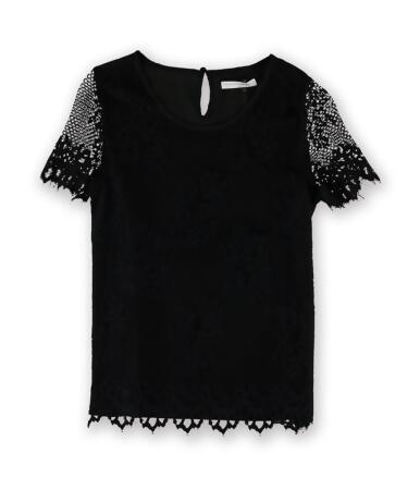 Goodnight Macaroon Womens Fringed Lace Pullover Blouse - XS