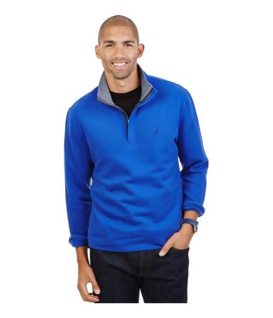 Nautica Mens Quarter-Zip Fleece Sweatshirt - S