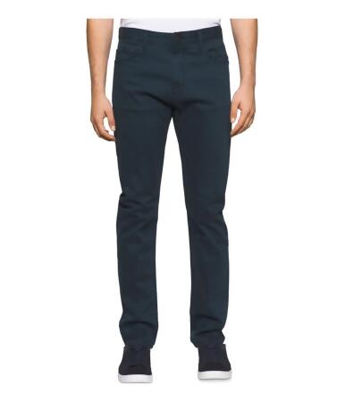 Calvin Klein Mens Tapered Sateen Straight Leg Jeans - 30