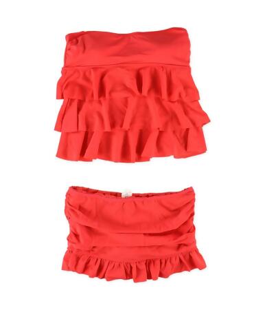 Island Escape Womens Tiered Ruffle 2 Piece Bandini - 12