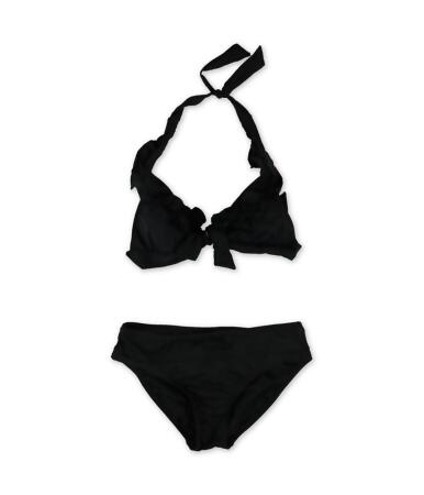 Kenneth Cole Womens Ruffle Banded Brief 2 Piece Bikini - S