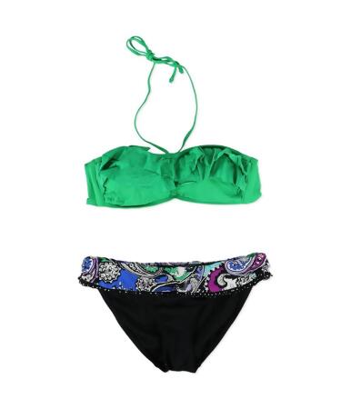 Kenneth Cole Womens Seaf Sash Banded 2 Piece Bikini - S