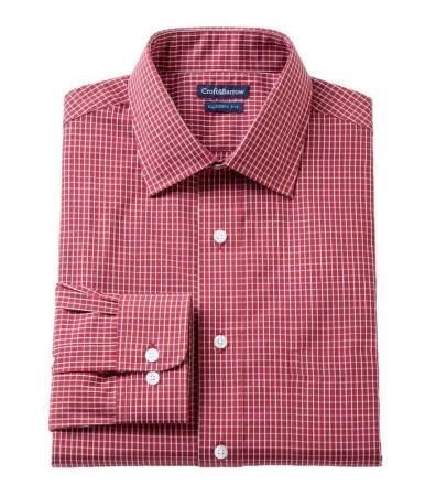 Croft Barrow Mens Classic Striped Button Up Dress Shirt - S