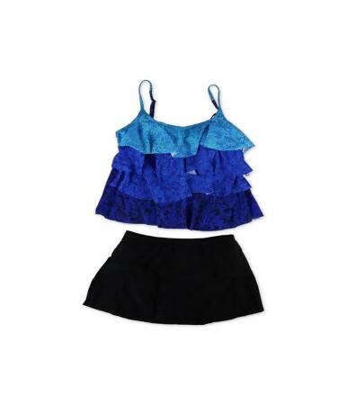 Miraclesuit Womens Lace Tier Skirt 2 Piece Tankini - 14