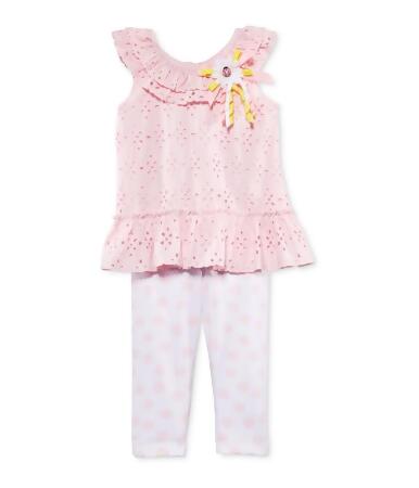 Bluberi Boulevard Girls 2-Piece Eyelet Tunic Blouse - 2T