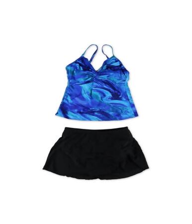 Miraclesuit Womens Flow Roswell Skirt 2 Piece Tankini - 14