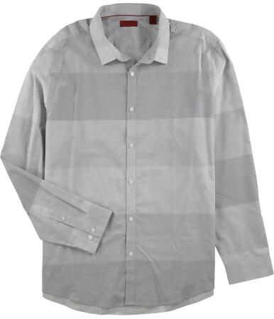 Alfani Mens Rwenens Blocked Stripe Button Up Shirt - 2XL