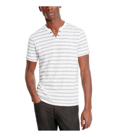 Kenneth Cole Mens Slub Ss Henley Shirt - L