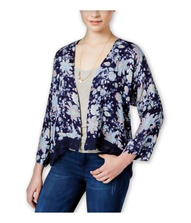 Roxy Womens Floral Open-Front Kimono Sweater - S