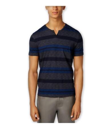 Kenneth Cole Mens Multi Striped Henley Shirt - XL