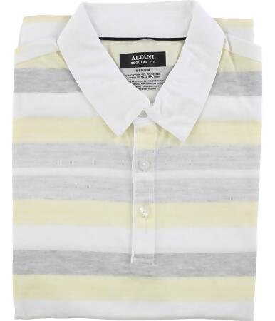 Alfani Mens Keen Stripe Rugby Polo Shirt - M