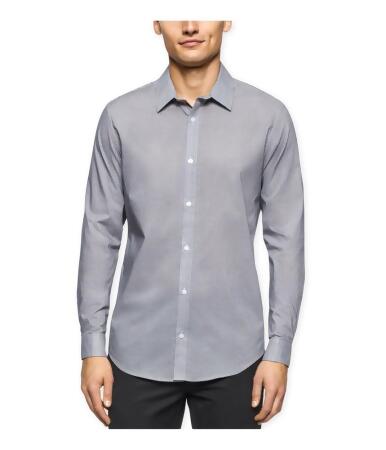 Calvin Klein Mens Slim Fit Geo Print Button Up Shirt - L