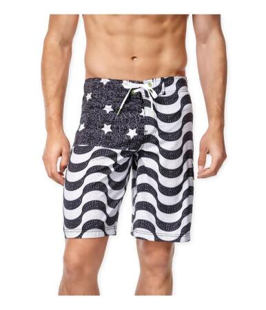 Speedo Mens Flag Print Swim Bottom Board Shorts - 36