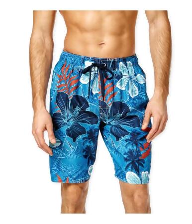 Newport Blue Mens Tribal Flower Swim Bottom Board Shorts - M