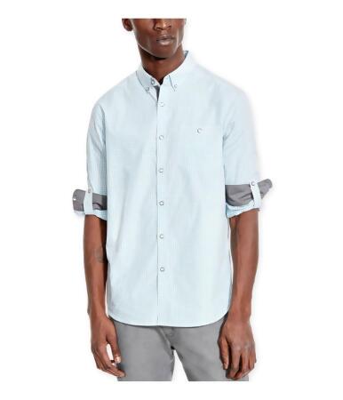 Kenneth Cole Mens Checked Ls Button Up Shirt - S