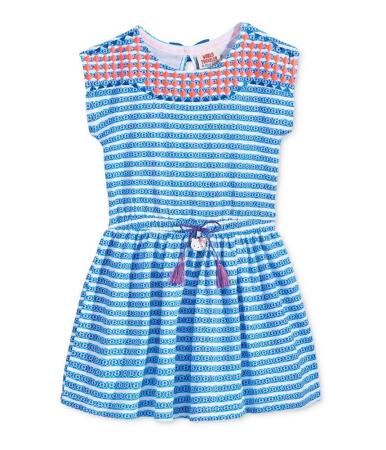 Hello Kitty Girls Bow-Print Striped Shift Dress - 2T