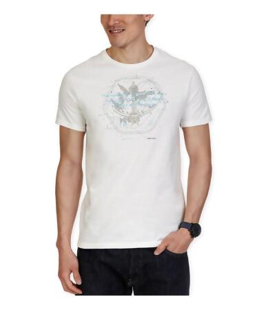 Nautica Mens Nautical Map Graphic T-Shirt - S